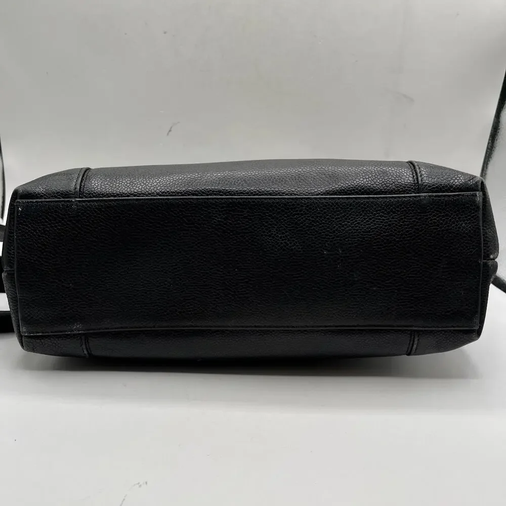 Vintage Chanel Black Caviar Leather Bag with Gold-Tone Hardware AS IS USED RARE